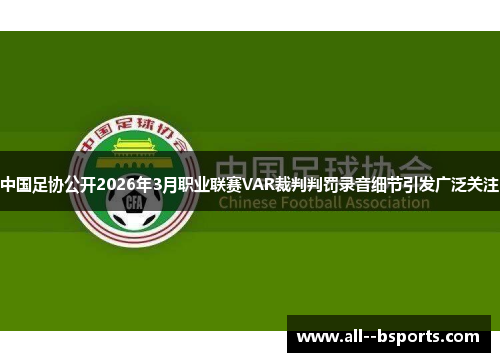 中国足协公开2026年3月职业联赛VAR裁判判罚录音细节引发广泛关注 中国足协公开2026年3月职业联赛VAR裁判判罚录音细节引发广泛关注